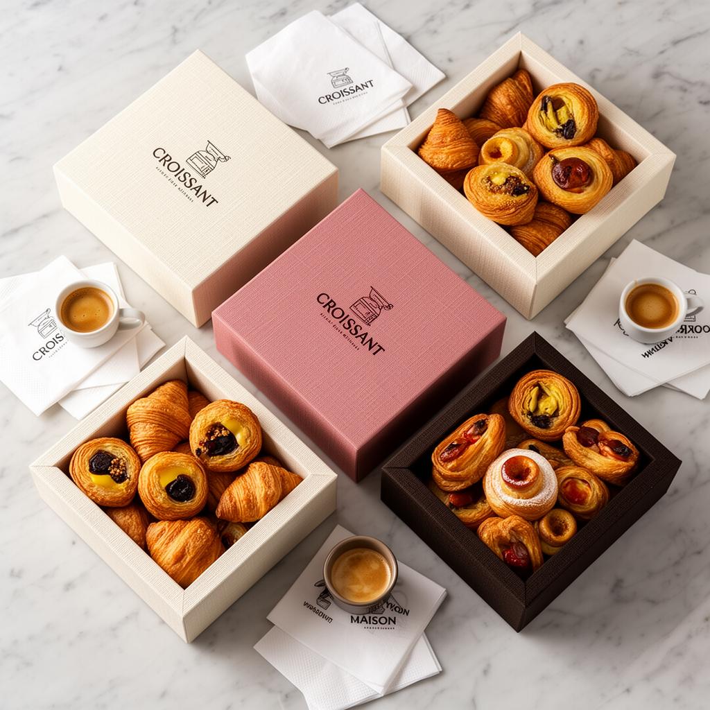 Maison Croissant branded boxes