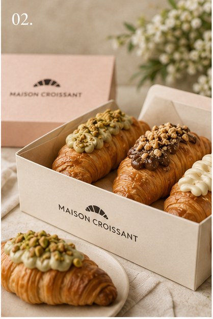 Box of filled croissants