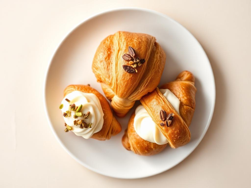 Sweet filled croissants